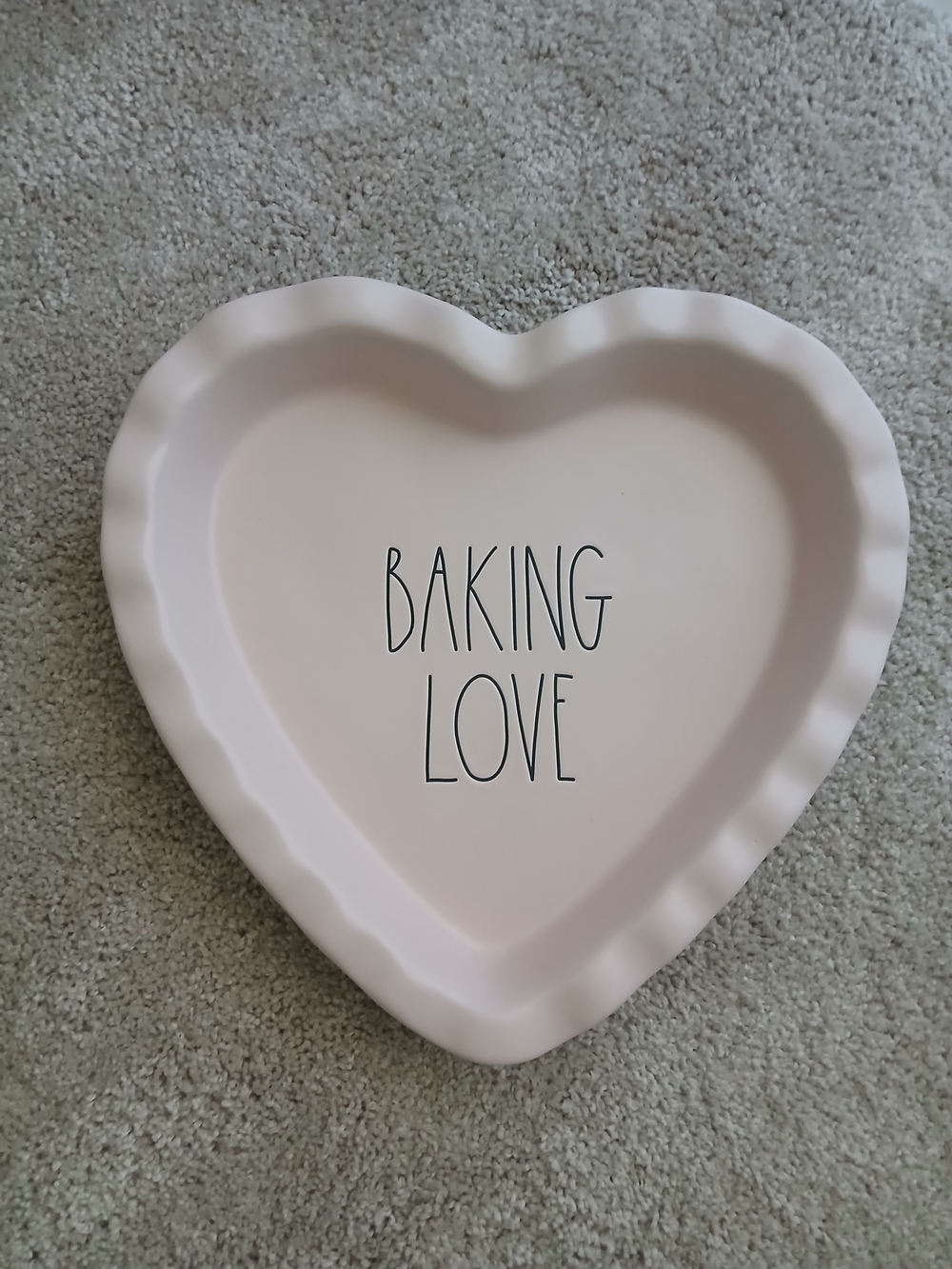 Rae Dunn Pale Pink Heart Baking Dish Never Used